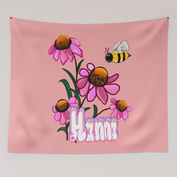 Item preview, Hanna Name - with flowers and honey bees Top 10 best personaIized custom name gift ideas for girls and women named Hanna designed and sold by Artonmytee.