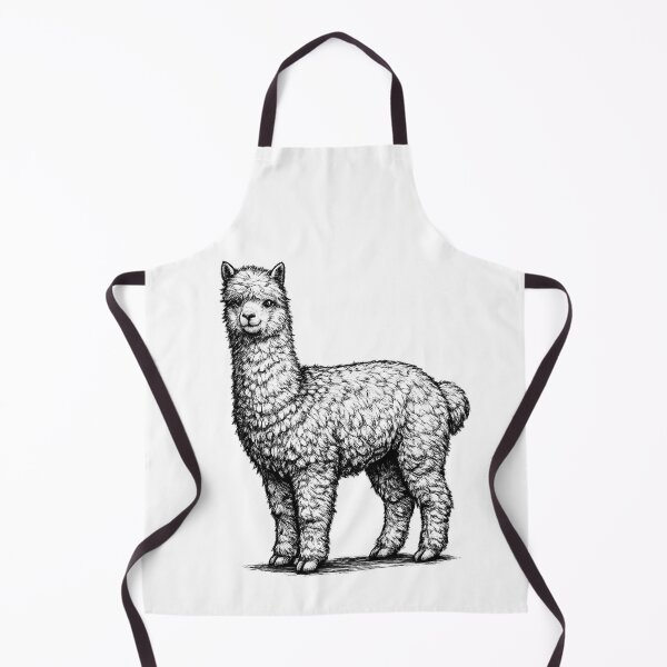 Item preview, Realistic minimalistic black and white alpaca designed and sold by Minimalisticaly.