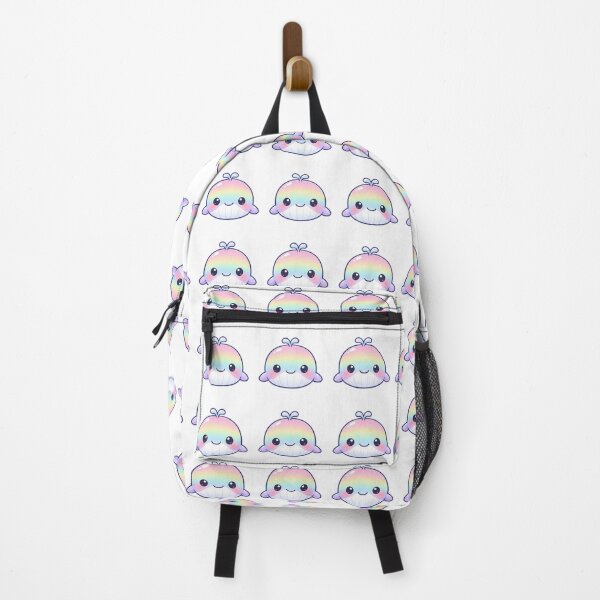 Item preview, Cute Rainbow Pastel Whale with Kawaii designed and sold by Owcomm.