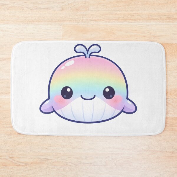 Item preview, Cute Rainbow Pastel Whale with Kawaii designed and sold by Owcomm.