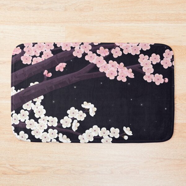 Item preview, Cherry Blossom Night Sky Pink White Flowers designed and sold by PixorStudio.