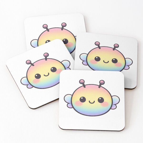 Item preview, Rainbow Pastel Kawaii Bee designed and sold by Owcomm.