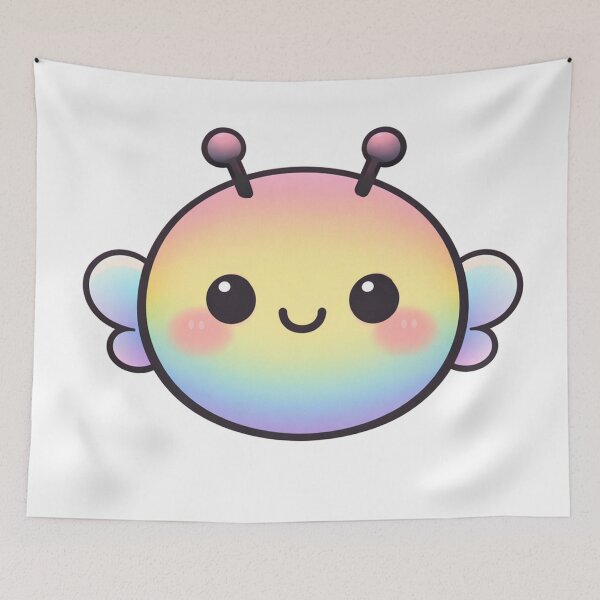 Item preview, Rainbow Pastel Kawaii Bee designed and sold by Owcomm.