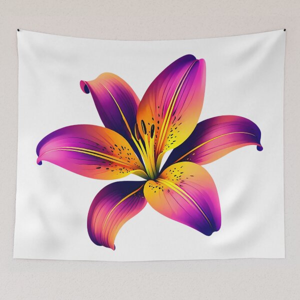 Item preview, Glowing Night Lily Flower Botanical Illustration designed and sold by jo-e-basta.