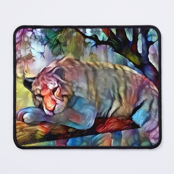 Item preview, Jungle Tiger | Colorful Sleeping Tiger Oil Paint Style Abstract designed and sold by Lainey1978.