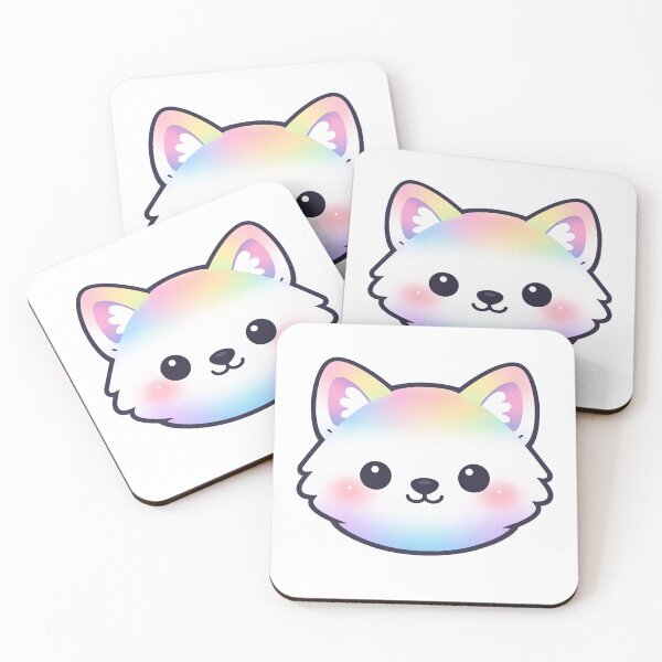 Item preview, Pastel Rainbow Kawaii Fox  designed and sold by Owcomm.