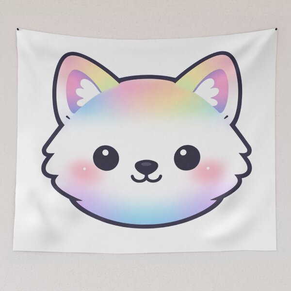Item preview, Pastel Rainbow Kawaii Fox  designed and sold by Owcomm.