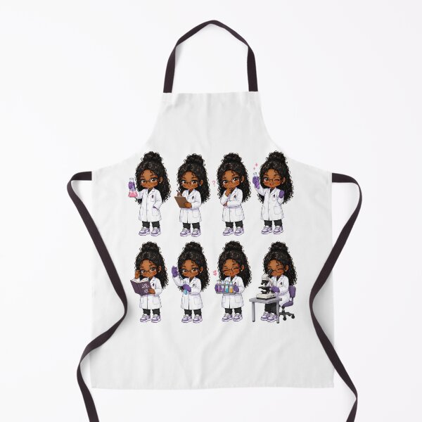 Item preview, Black Female Lab Scientist – Medical Laboratory Girl Design designed and sold by MoonSpeaksTV.