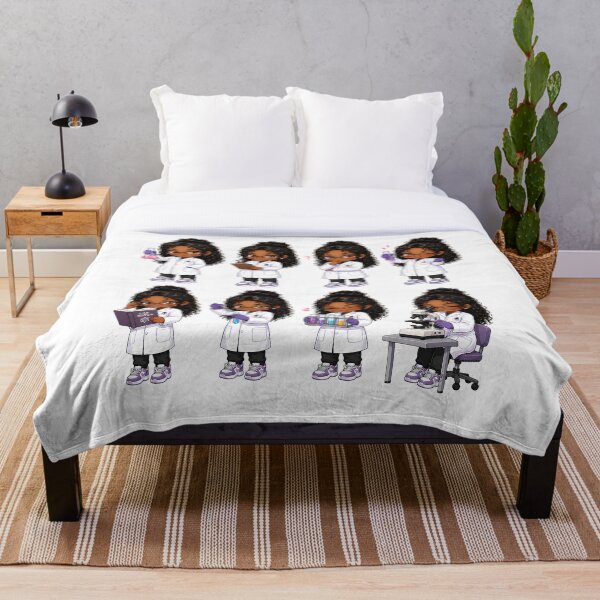 Item preview, Black Female Lab Scientist – Medical Laboratory Girl Design designed and sold by MoonSpeaksTV.