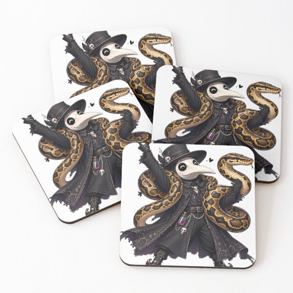 Item preview, Spooky Cute Plague Doctor With Python Snake Gothic designed and sold by designsbyhw.