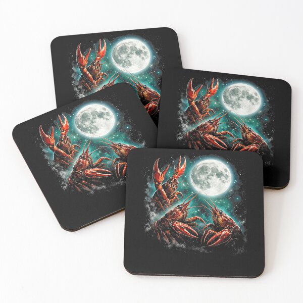 Item preview, Three Crawfish Moon Crawfish Howling to The Moon designed and sold by Juansustait.