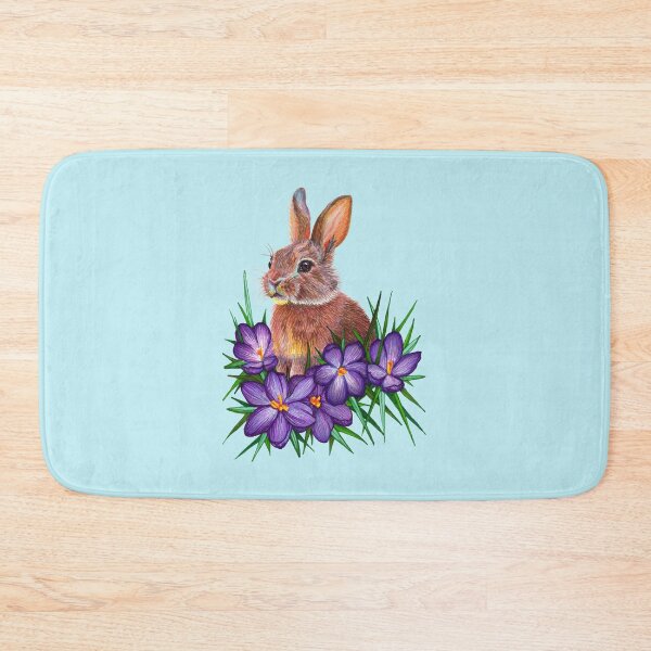 Item preview, Fuzzy Bunny in a Field of Purple Flowers designed and sold by GDiEDesigns.