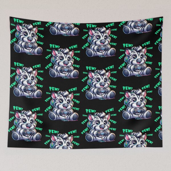 Item preview, Funny Zebra Gamer Videogame Pew Gaming Zoo Boys Girls Kids designed and sold by rafaeltto.
