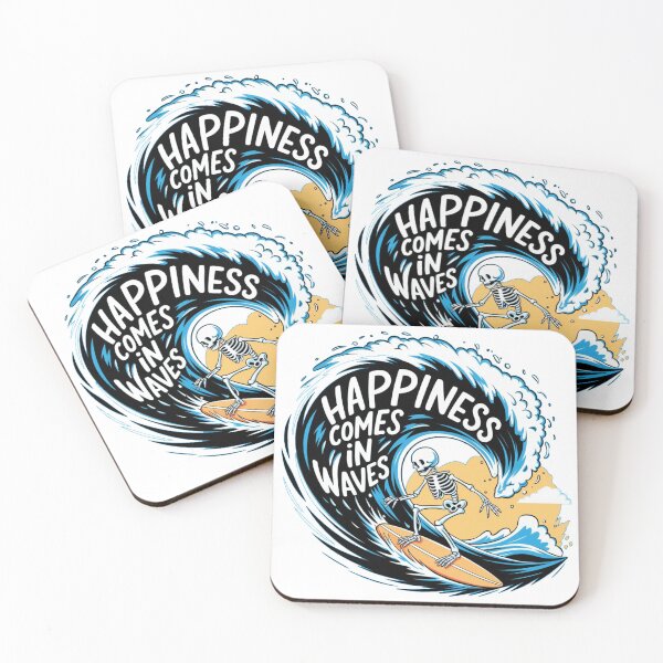 Item preview, Surfing Skeleton Happiness in Waves designed and sold by wingoo22.