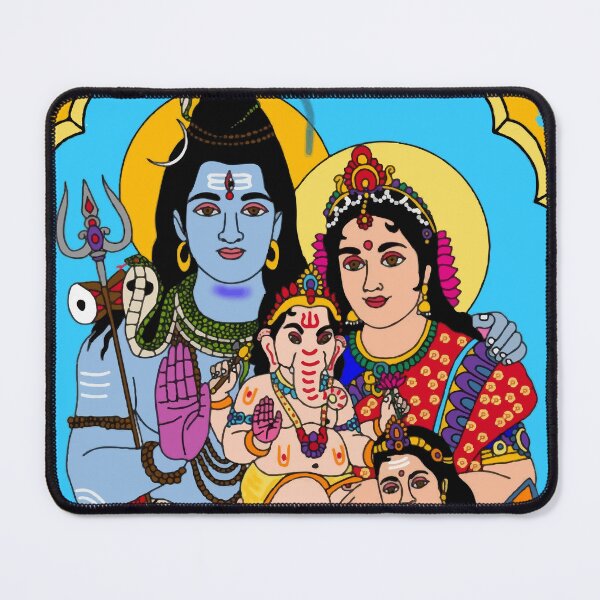 Item preview, Mahadev Parvati Spiritual Art – Hindu Divine Love Illustration designed and sold by Harshit_Digital_Arts.