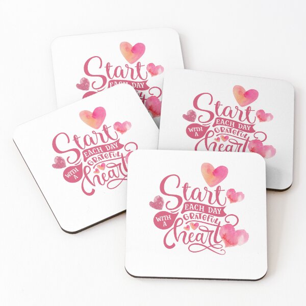 Item preview, Start Each Day with a Grateful Heart – Gratitude Quote Aesthetic designed and sold by Cool-cat-art.