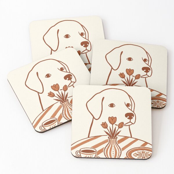 Item preview, Minimalist Breakfast Table and Sweet Dog Poster designed and sold by STTrillionTEES.