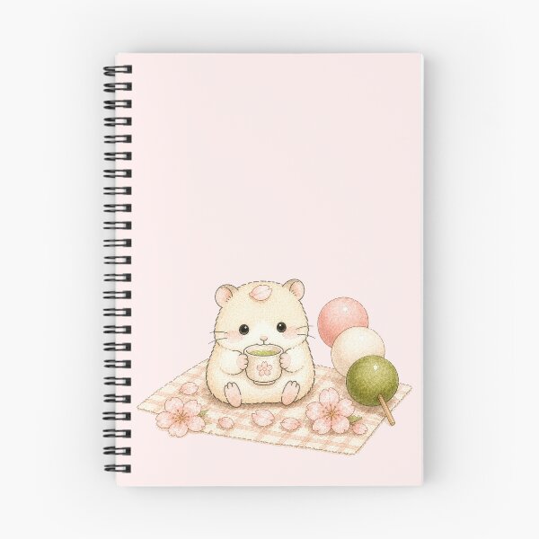 Item preview, Cute Hamster Hanami: Cherry Blossom & Dango Picnic  designed and sold by tiny-hamu-life.