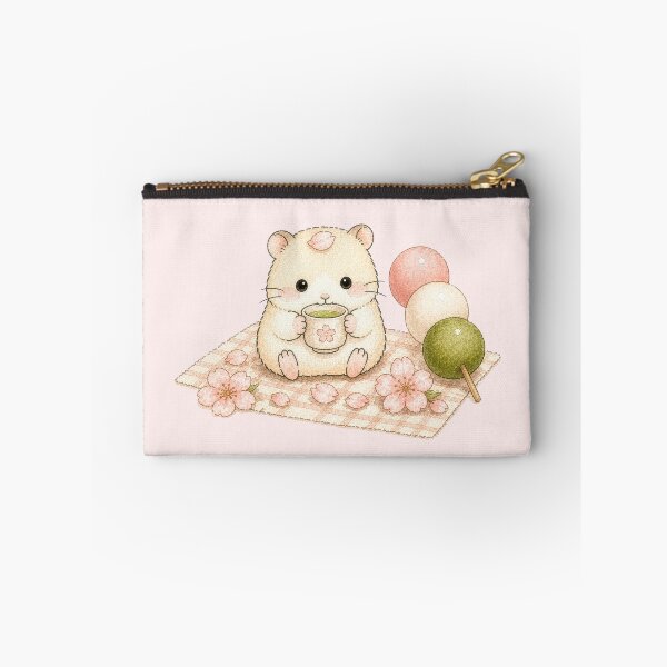 Item preview, Cute Hamster Hanami: Cherry Blossom & Dango Picnic  designed and sold by tiny-hamu-life.