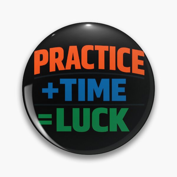 Item preview, Practice Plus Time Equals Luck Motivational Quote Design designed and sold by TeeTimeTreasure.