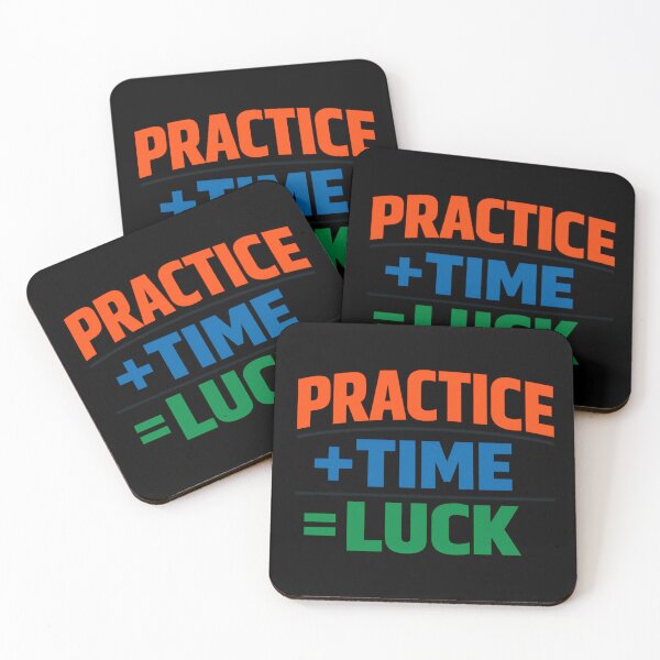 Item preview, Practice Plus Time Equals Luck Motivational Quote Design designed and sold by TeeTimeTreasure.
