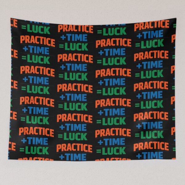 Item preview, Practice Plus Time Equals Luck Motivational Quote Design designed and sold by TeeTimeTreasure.