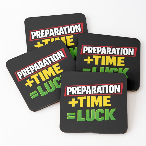 Item preview, Preparation Plus Time Equals Luck Motivational Quote Design designed and sold by TeeTimeTreasure.