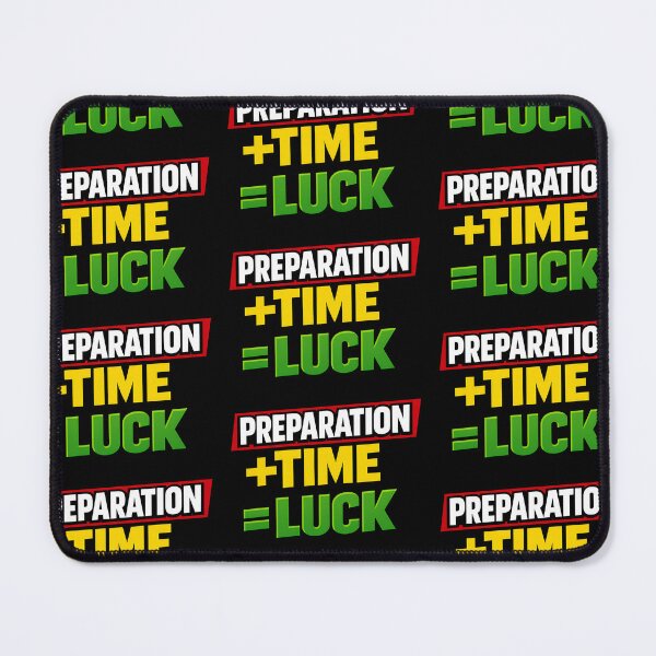 Item preview, Preparation Plus Time Equals Luck Motivational Quote Design designed and sold by TeeTimeTreasure.