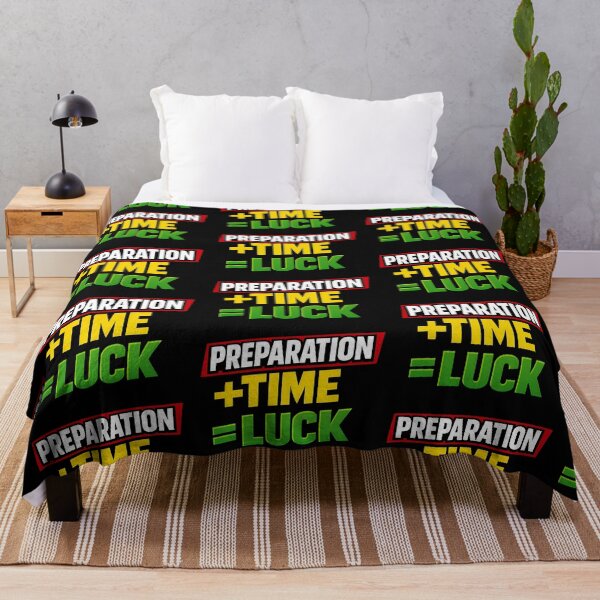 Item preview, Preparation Plus Time Equals Luck Motivational Quote Design designed and sold by TeeTimeTreasure.
