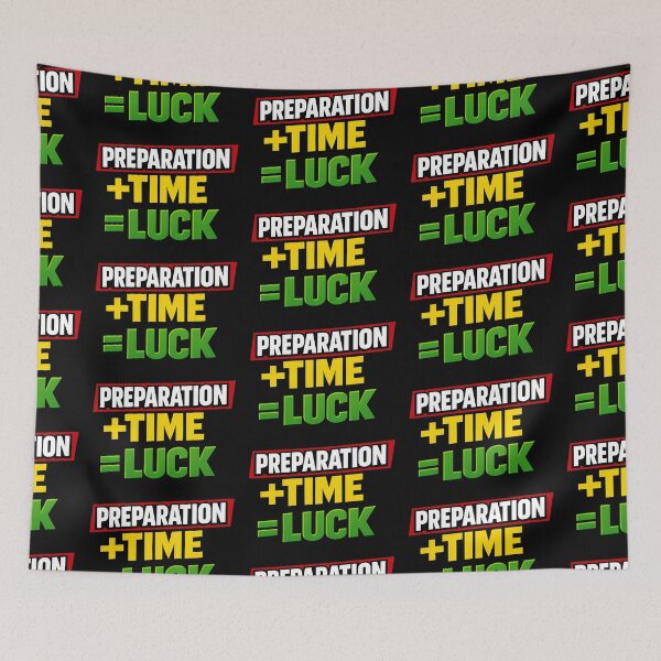Item preview, Preparation Plus Time Equals Luck Motivational Quote Design designed and sold by TeeTimeTreasure.