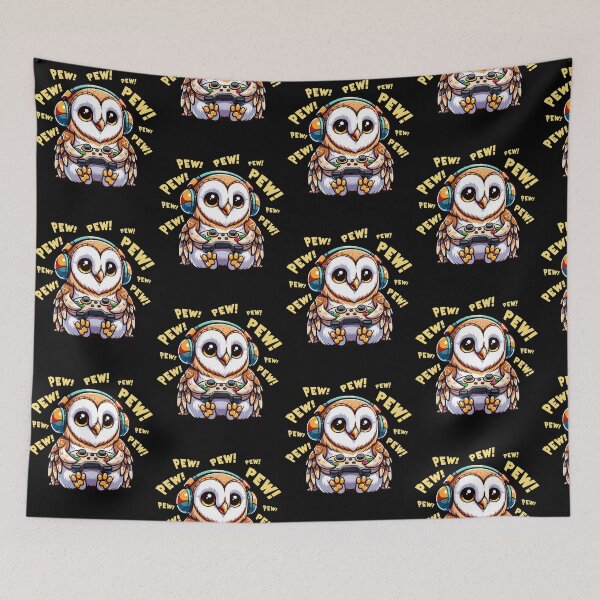 Item preview, Funny Barn Owl Gamer Videogame Pew Gaming Zoo Boys Girls Kids designed and sold by rafaeltto.