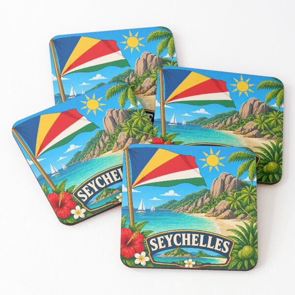Item preview, Seychelles - Tropical Beach and Granite Rocks designed and sold by Myra365Art.