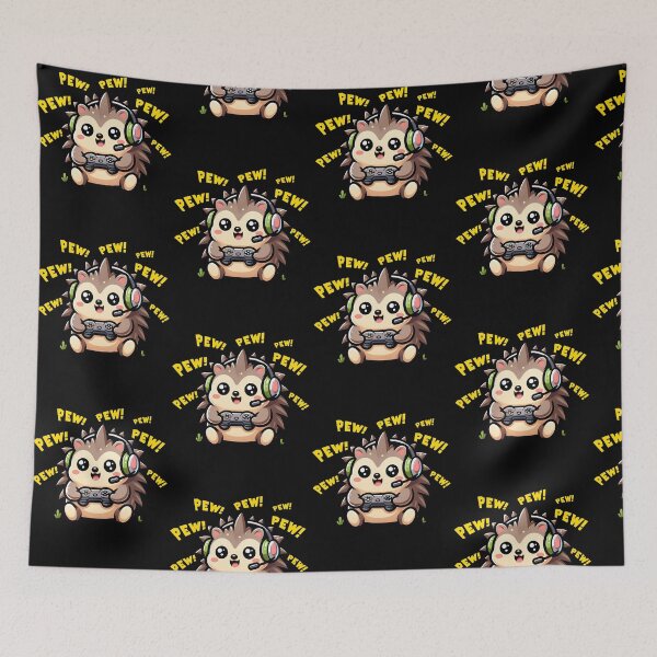 Item preview, Funny Hedgehog Gamer Videogame Pew Gaming Zoo Boys Girls Kids designed and sold by rafaeltto.