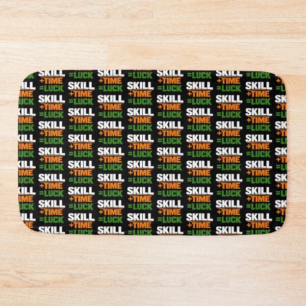 Item preview, Skill Plus Time Equals Luck Motivational Quote Design designed and sold by TeeTimeTreasure.
