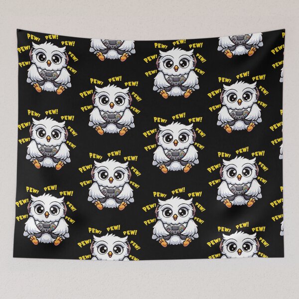 Item preview, Funny White Owl Gamer Videogame Pew Gaming Zoo Boys Girls Kids designed and sold by rafaeltto.