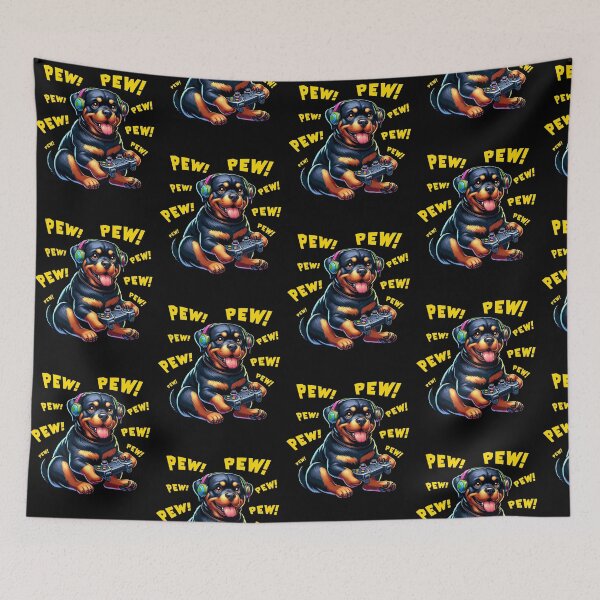 Item preview, Funny Rottweiler Dog Gamer Videogame Pew Gaming Mom Dad Kids designed and sold by rafaeltto.