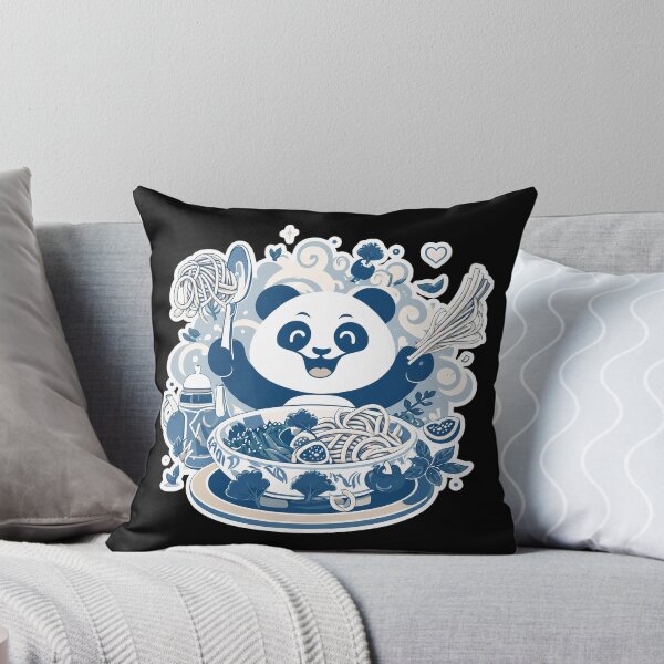 Item preview, Cute Kawaii Panda Eating Ramen Noodles designed and sold by M3A Art.