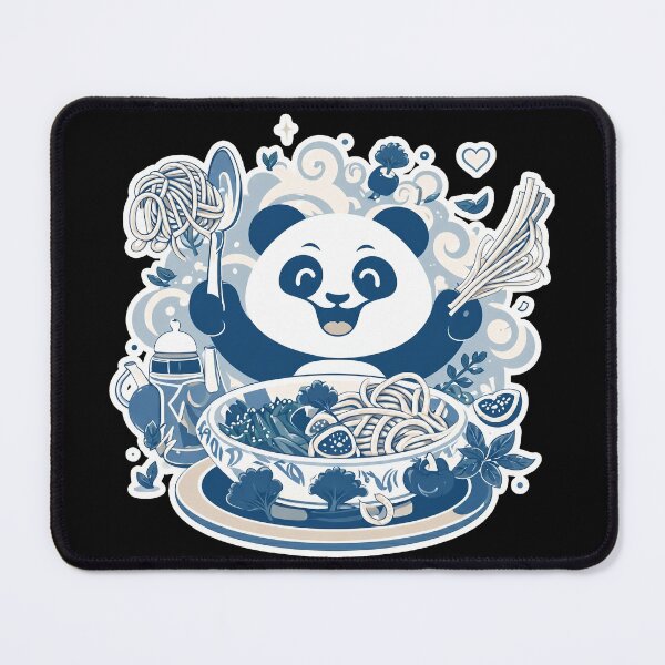 Item preview, Cute Kawaii Panda Eating Ramen Noodles designed and sold by M3A Art.