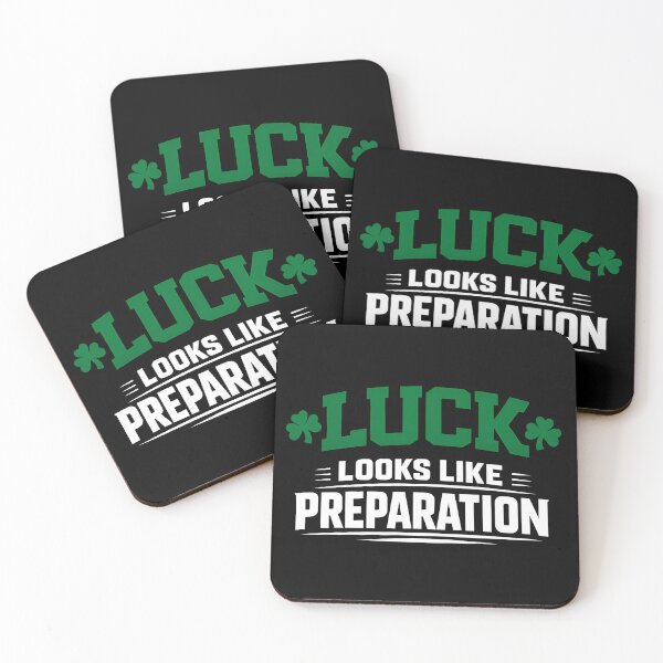 Item preview, Luck Looks Like Preparation St Patricks Day Motivational Quote designed and sold by TeeTimeTreasure.