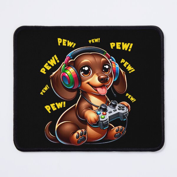 Item preview, Funny Dachshund Doxie Dog Gamer Videogame Pew Gaming Mom Dad Kids designed and sold by rafaeltto.