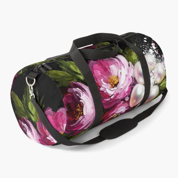 Item preview, Pink Floral Bouquet Pearls Black Background Painting designed and sold by PixorStudio.