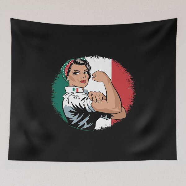 Item preview, Womens Mexican Girl Mujer Rosie Riveter Cinco De Mayo Fiesta Women designed and sold by ReefNight.