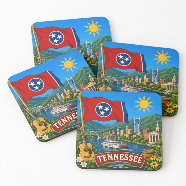 Item preview, Tennessee - Nashville Skyline and Riverboat designed and sold by Myra365Art.