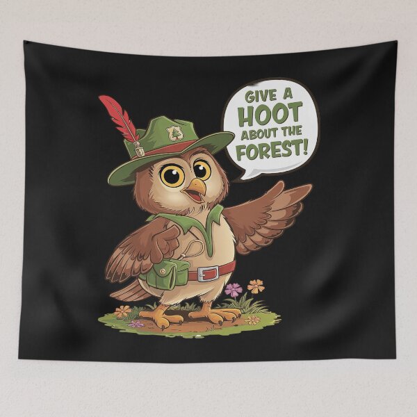 Item preview, Woodsy Owl Give a Hoot About the Forest Arbor Day Earth Day designed and sold by ReefNight.
