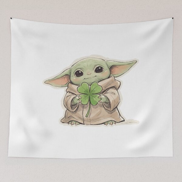 Item preview, BABY YODA CLOVER designed and sold by LIS AND MELIVERSO.