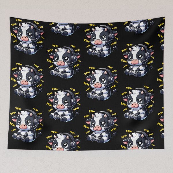 Item preview, Funny Cow Gamer Videogame Pew Gaming Zoo Boys Girls Kids designed and sold by rafaeltto.