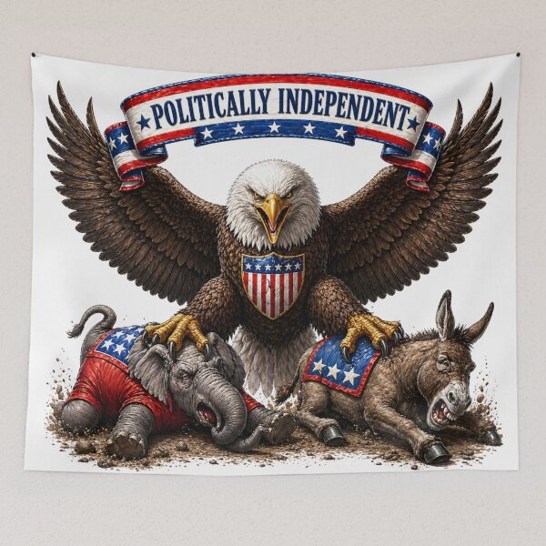Item preview, Politically Independent Eagle Design. Nonpartisan U.S. Politics Art for Stickers & Home Décor designed and sold by shorethings.