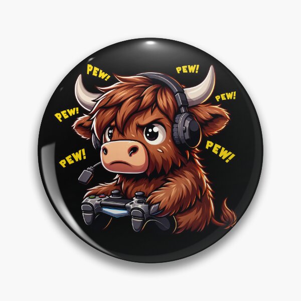 Item preview, Funny Highland Cow Gamer Videogame Pew Gaming Zoo Boys Girls Kids designed and sold by rafaeltto.