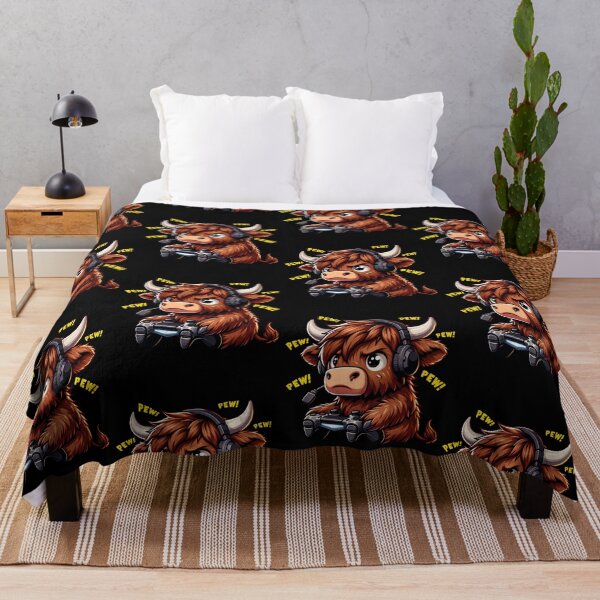 Item preview, Funny Highland Cow Gamer Videogame Pew Gaming Zoo Boys Girls Kids designed and sold by rafaeltto.