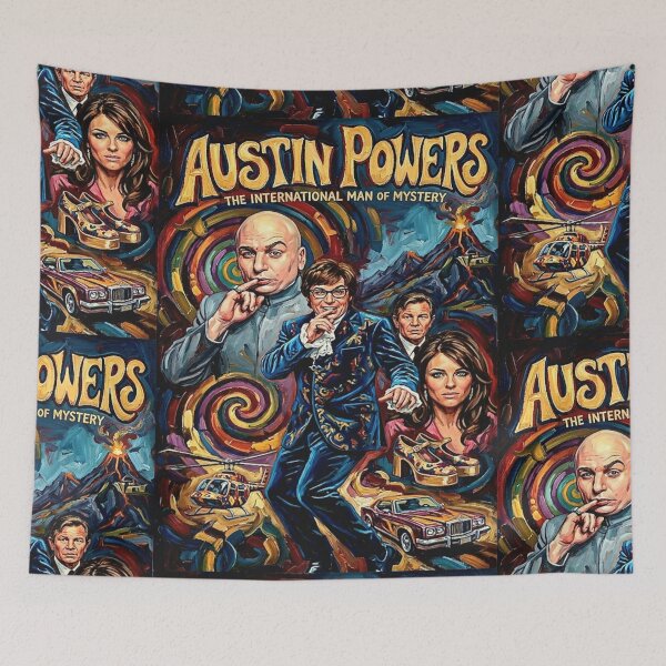 Item preview, Shagadelic Spy: Austin Powers Oil Art Tribute designed and sold by Art's Diner.